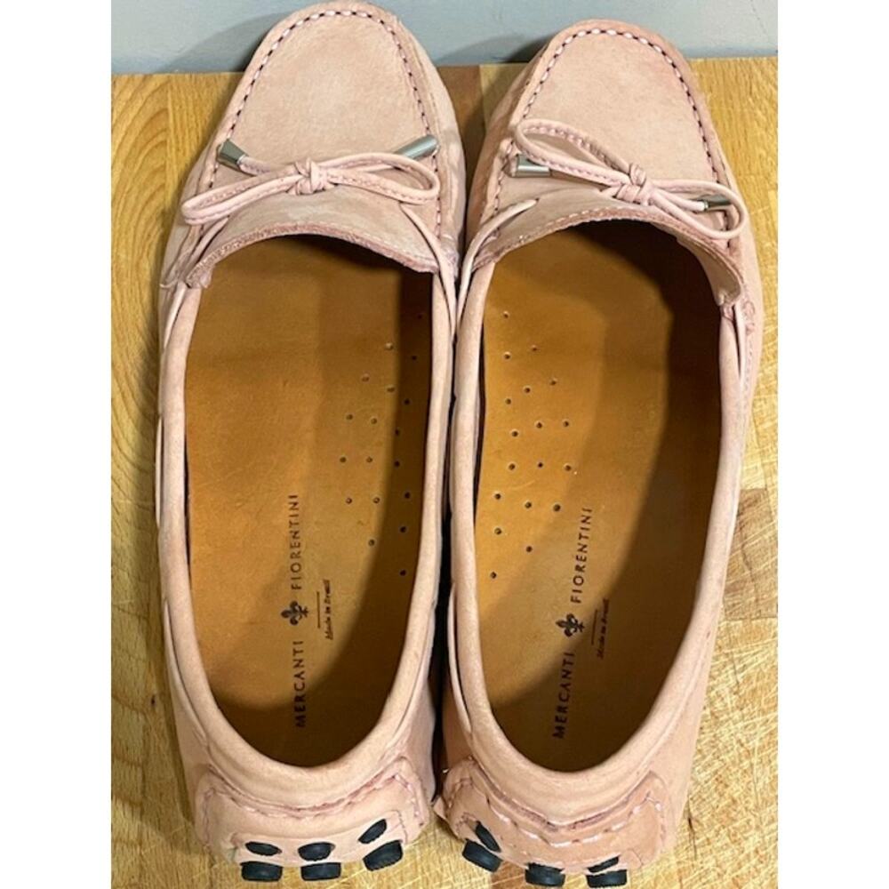Mercanti Fiorentini Moccasin Driving Loafers Light Pink Suede Women's Sz 8.5 - Picture 5 of 10